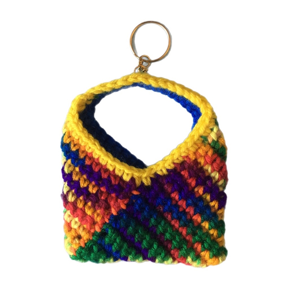 Crochet Farmers Market Bag Keychain